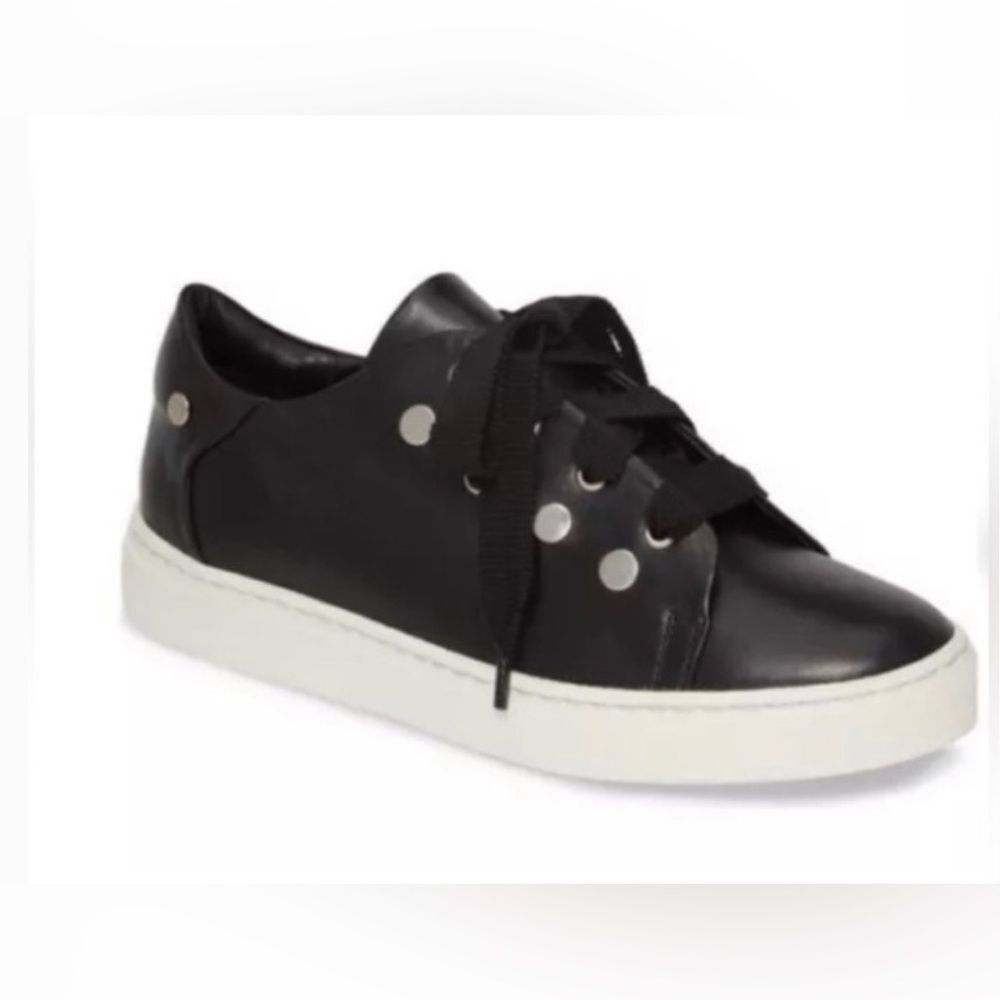 AGL Black Women's Sneakers with White Soles;Size 38. Super soft Italian leather!